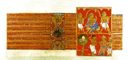 Twee scènes uit de Kalpasutra, Mandu, 1439